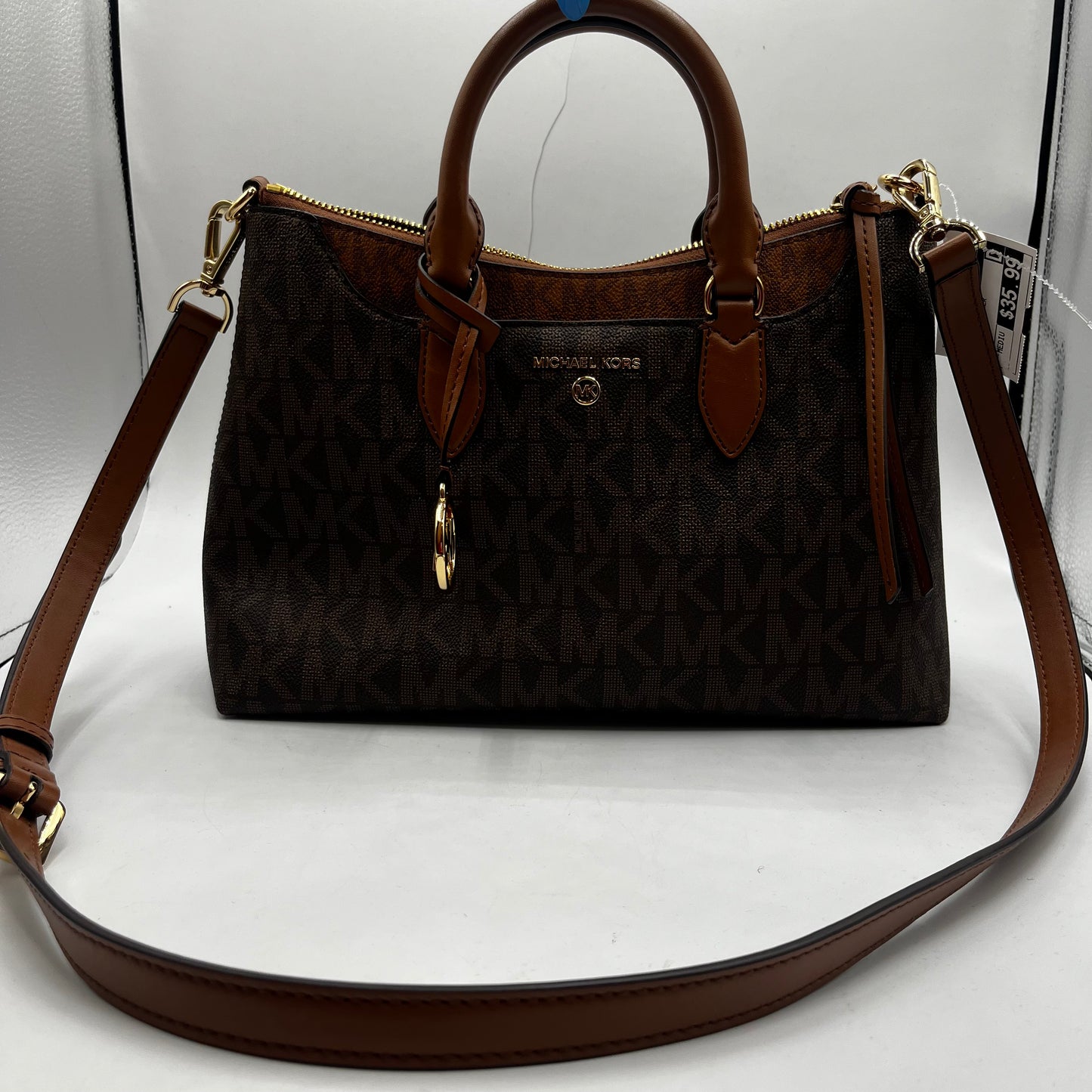 CROSSBODY DESIGNER by MICHAEL KORS In BROWN & TAN, Size: MEDIUM