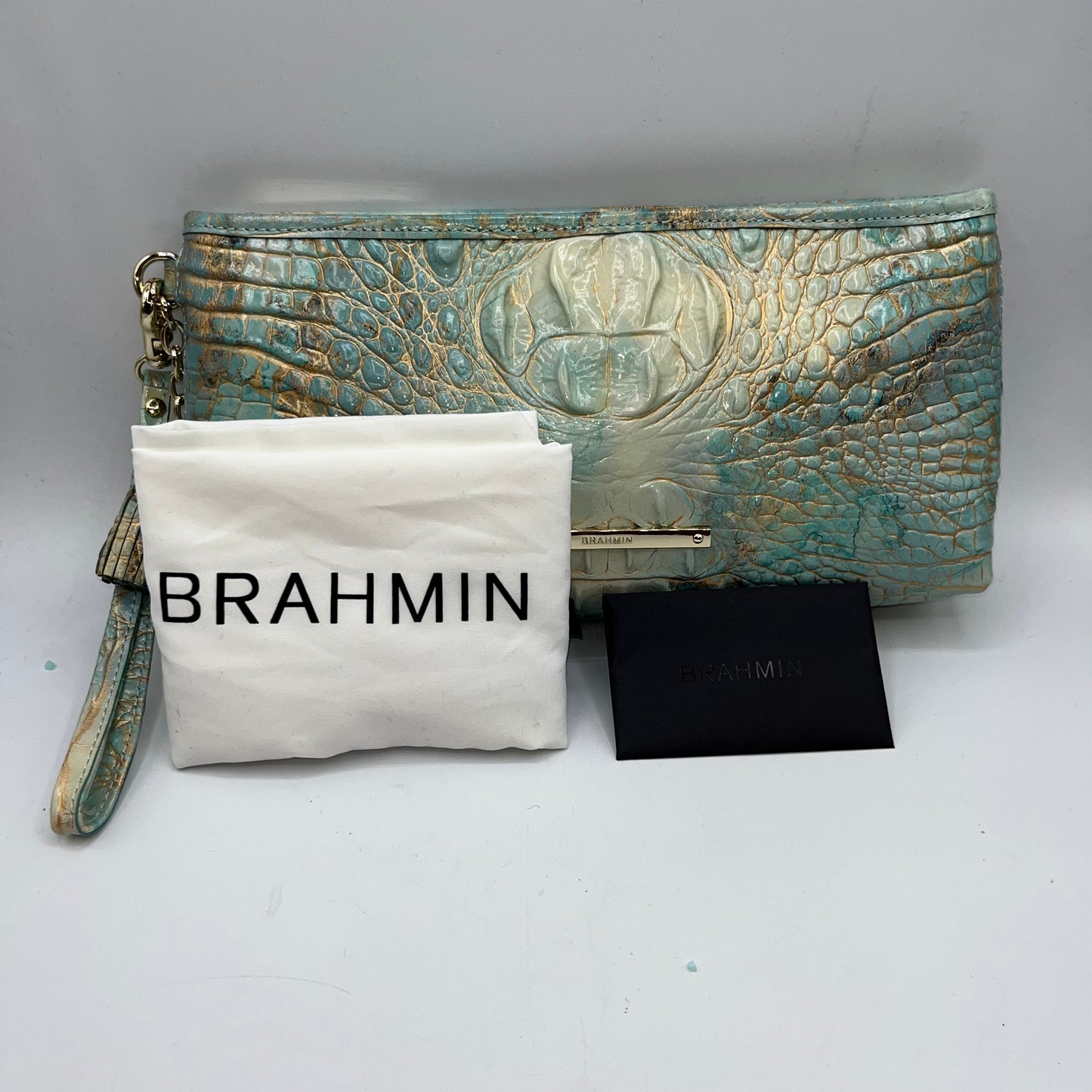 WRISTLET DESIGNER by BRAHMIN In BLUE & GOLD, Size: LARGE