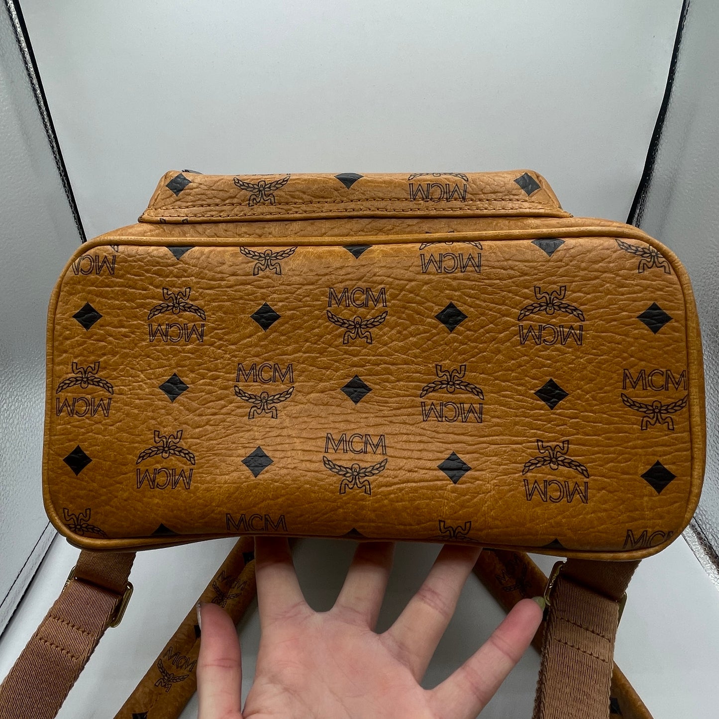 BACKPACK LUXURY DESIGNER by MCM In BROWN, Size: MEDIUM