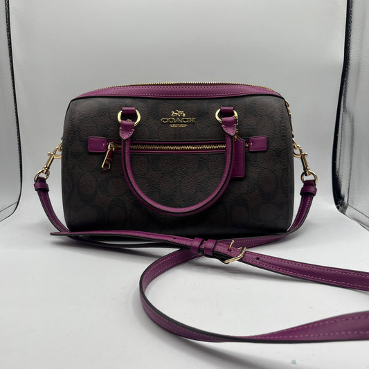CROSSBODY DESIGNER by COACH In BROWN & PURPLE, Size: SMALL