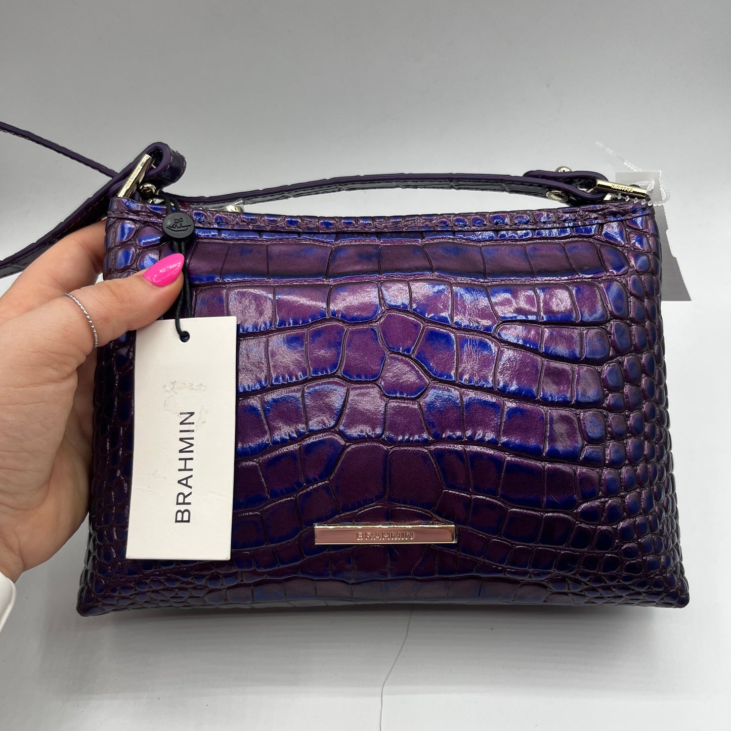 HANDBAG DESIGNER by BRAHMIN In PURPLE, Size: SMALL