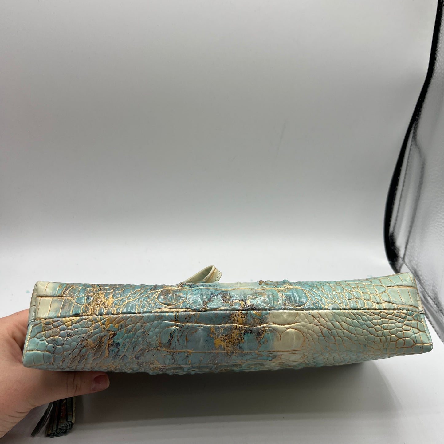 WRISTLET DESIGNER by BRAHMIN In BLUE & GOLD, Size: LARGE