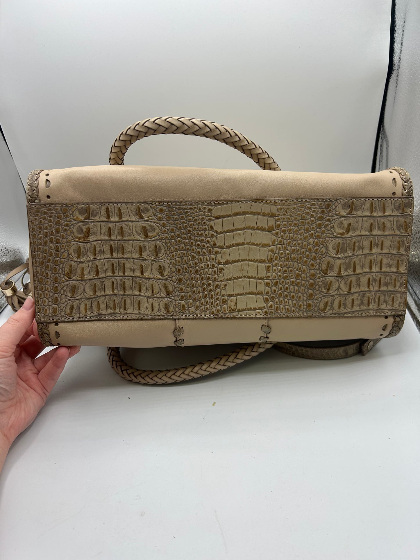 HANDBAG DESIGNER by BRAHMIN In BEIGE, Size: LARGE