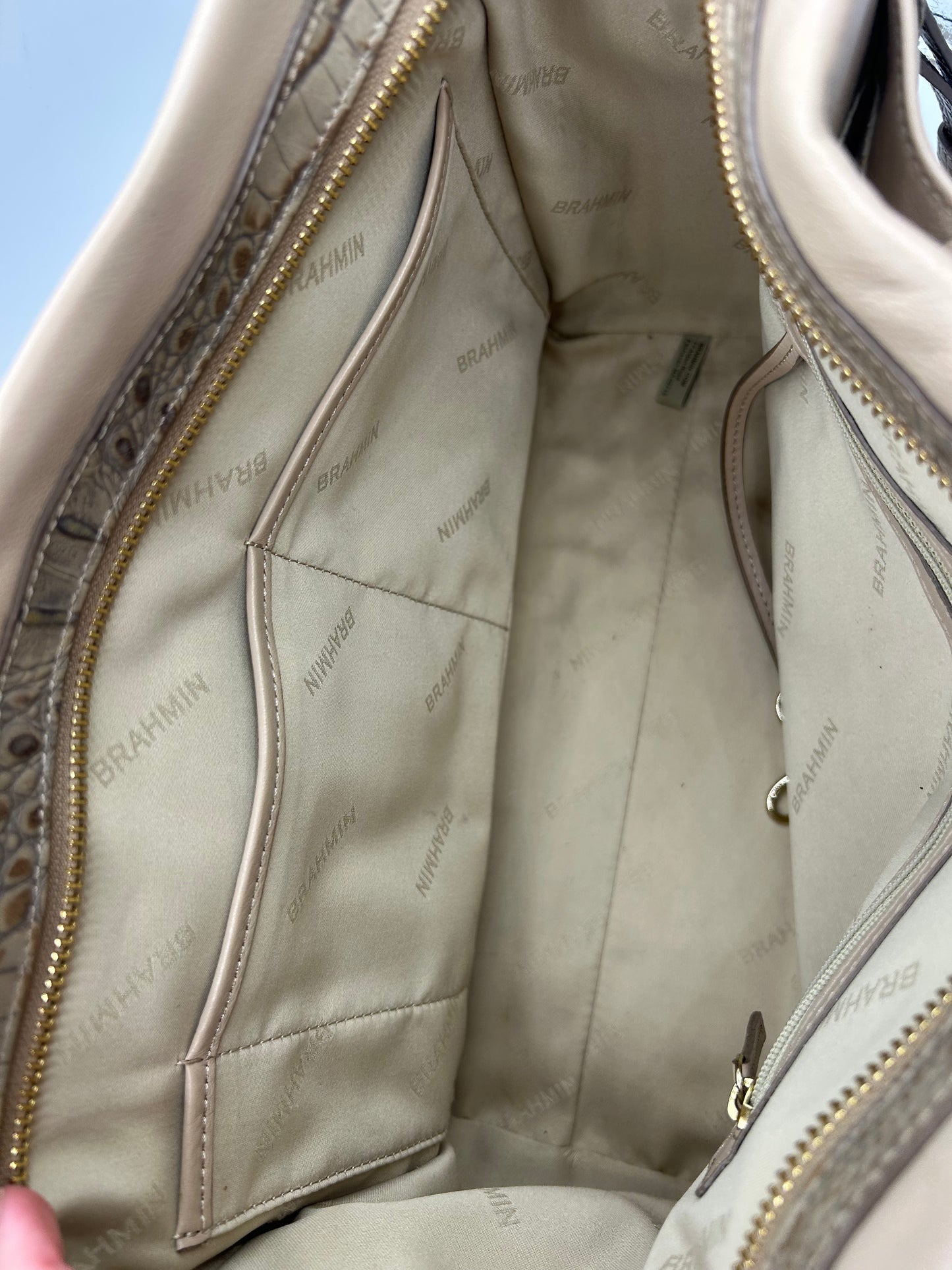 HANDBAG DESIGNER by BRAHMIN In BEIGE, Size: LARGE